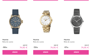 Recopiloación de relojes a parir de 49,95€