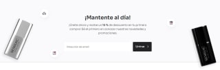 15% dto por suscribirte a la newsletter