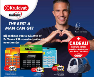 Sony WH-CH720N koptelefoon gratis bij aankoop van Gillette of Venus XXL voordeelpakken scheermesjes bij Kruidvat