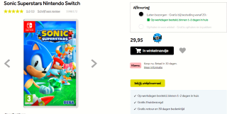 Nintendo Switch Sonic Superstars voor €29,95 bij Intertoys