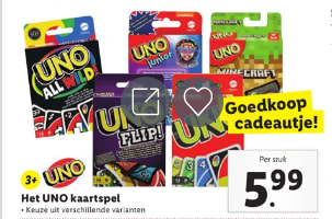 Diverse Uno Kaartspellen voor €5,99 bij de LIDL