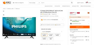 TV Philips 65PUS7009 65" 164cm 4K UHD LED TV Dolby Atmos Titan OS por 489,99€