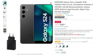 Samsung Galaxy S24 5G de 8/256GB + Cargador 45W por 590,90€