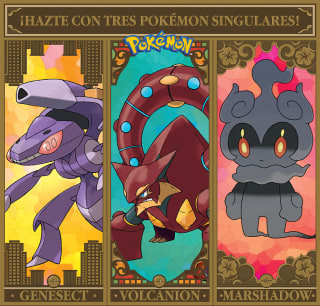 Volcanion Marshadow y Genesect POKEMON Espada y escudo Gratis para Nintendo Switch