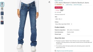 LTB Valerie Bootcut damesjeans voor €20,42 met Amazon Prime