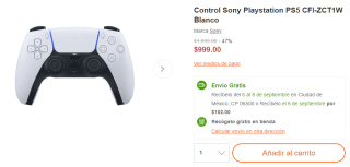 Control Sony PS5 CFI-ZCT1W por $999 en Linio