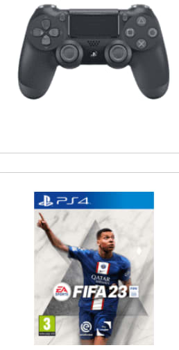 Sony DualShock 4 Controller V2 + FIFA 23 voor de PS4 voor €89,99 bij de Mediamarkt