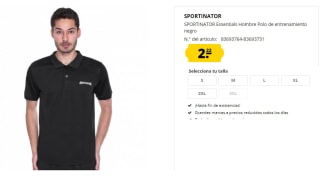 Polo SPORTINATOR Essentials Hombre por solo 2,22€