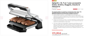 Mini Plancha Tefal Optigrill XL 9 en 1 avec Accessoire à 171,99€
