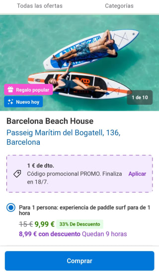 Barcelona beach House experiencia de 1h o 2h en padle surf