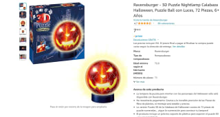 puzzle ball 3D calabaza Halloween con luces marca Ravensburger por 7,40€