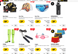 Hasta -90% de descuento en productos para actividaes outdoor infantiles