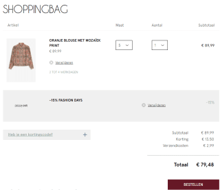 15% op alle Fashion & Fashion Accessoires bij Sissy-Boy