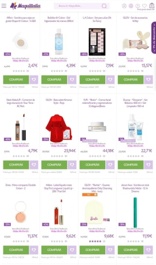 Hasta -50% de Descuento en Maquillalia.