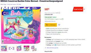 MEGA Construx Barbie Color Reveal Dolfijnavontuur voor €12,82 bij Bol.com