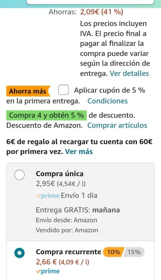 Nenuco Jabon Líquido con olor a colonia Nenuco, dosificador 650 ml por 2,53€.