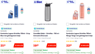 2e aan halve prijs v-op thermos- en drinkflessen bij Bol