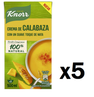 5 Botes de Knorr Crema de Calabaza 500ml por 6.13€