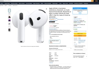 Auriculares Apple AirPods 4 inalámbricos Bluetooth Audio Espacial Personalizado Resistentes Agua y Sudor Chip H2 Batería 24H por solo 129€