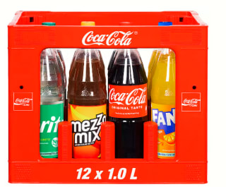 Kratje met 1L Coca-Cola, Fanta, Sprite, of Mezzo voor €8 88, bij Kaufland in Duitsland