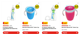 1+1 gratis op alle A-merk baby en mama artikelen bij Kruidvat