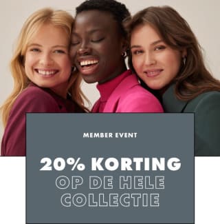 20% korting op de hele collectie (incl. sale!) bij WE