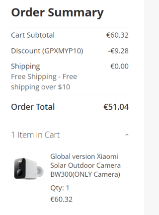 Xiaomi Outdoor Camera Bw300 Ip67 4900Mah voor €51,09 dmv code bij Gshopper