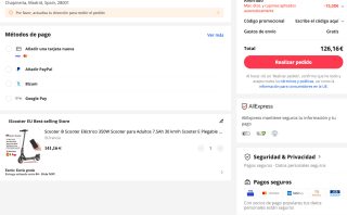 Patinete eléctrico Scooter i9 350W por solo 126,16€