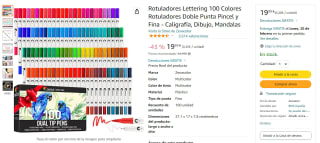 100 Rotuladores lettering Zenacolor por 19,99€