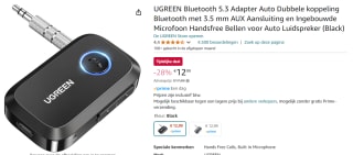 UGREEN Bluetooth 5.3 Adapter voor €12,99 bij Amazon