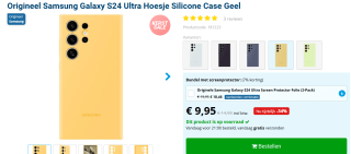 Samsung Silicone Case - Geschikt voor Samsung Galaxy S24 Ultra - Yellow voor €9,95 bij GSMpunt