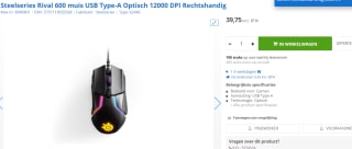 Steelseries Rival 600 muis voor €39,75 bij Max ICT