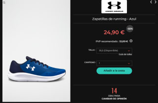 Oferta hasta 75% descuento Under Armour ropa y calzado