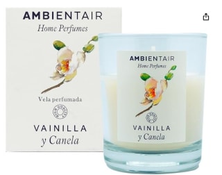 Vela aromática Vainilla y Canela duración 30 horas por 2,76€