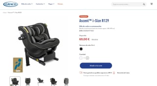 Silla de coche a contramarcha Ascent i-Size R129 por solo 69€