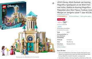 LEGO Disney Wish Kasteel van koning Magnifico voor €56,89 met Amazon Prime