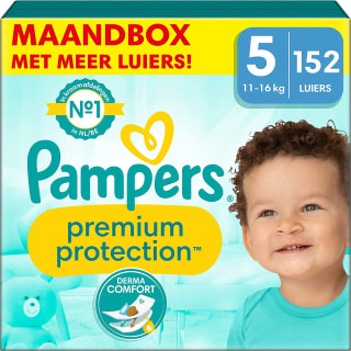 Pampers Premium Protection - Maat 5 (11kg - 16kg) - 152 Luiers voor €51,19 bij Amazon