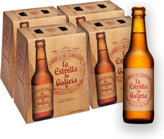 24 botellines Estrella de Galicia Cerveza Lager Premium por 17,65€