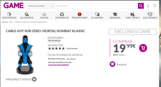 Soporte Cable Guys Sub-Zero (Mortal Kombat Klassic) por 22,99€