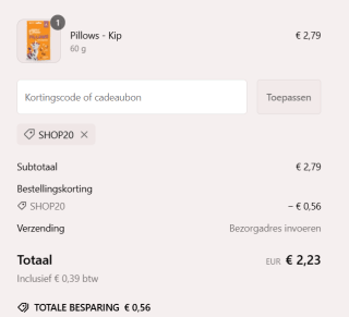 20% korting op je bestelling bij Edgard & Cooper