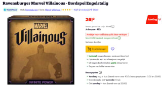 Ravensburger Marvel Villainous - Bordspel Engelstalig voor €26,19 bij Bol