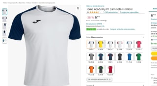 Camiseta deportiva Joma academy IV desde 6.49€