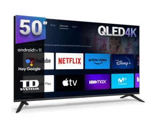 Smart TV 50 pulgadas QLED 4K Hey Google Official Assistant Android 11 por 267,99€ (Nuevos usuarios por 255,99€)