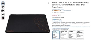 KROM Knout KONTROL Alfombrilla Gaming Tamaño Mediano por 3,69€