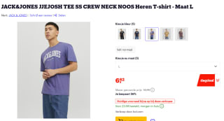 Jack & Jones paarse T-shirt (large) voor €6,62