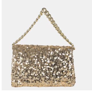 Bandolera de fiesta en dorado con lentejuelas Volum por 32.5€