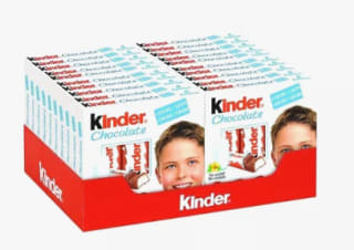 Caja de 20 cajitas de Kinder Chocolate 4 barritas, por solo 8,92€
