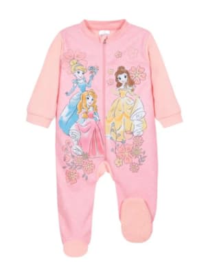 Pijama Bebé Niña Polar Flores Coral Disney Princesa por $5.990