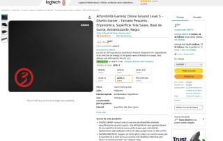 Alfombrilla Gaming Ozone Ground Level S Gamer por 2,40€