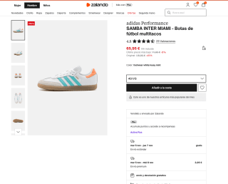 Zapatillas Adidas SAMBA INTER MIAMI Hombre por solo 65,95€